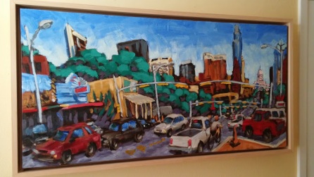 View from South Congress, oil on canvas, 24 x 18 inches